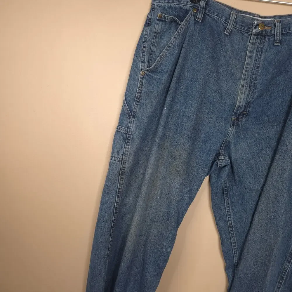 Bailey's PT Relaxed Fit Carpenter Medium Wash Denim Jeans Size 44x32